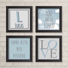 Kit de Quadros So Loved com Nome Menino - comprar online