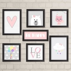 Kit de Quadros Love e Be Happy - comprar online
