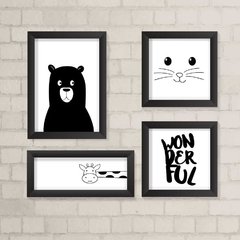 Kit de Quadros Minimalista Preto e Branco - comprar online