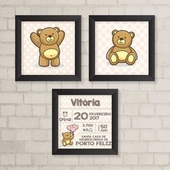 Kit de Quadros Ursos Menina - comprar online