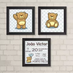 Kit de Quadros Ursos Menino - comprar online