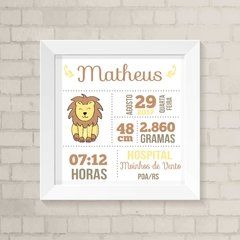 Quadro Nascimento Leãozinho