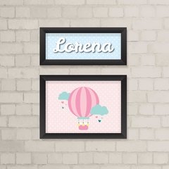 Kit de Quadros Nome e Balão - comprar online