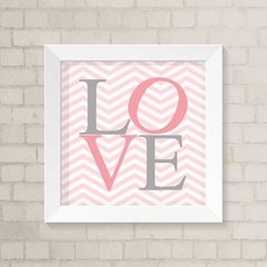 Quadro Infantil Love Rosa