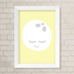 Quadro Infantil Lua fundo Amarelo