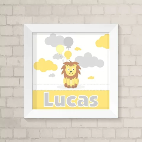 Quadro com Nome Leãozinho