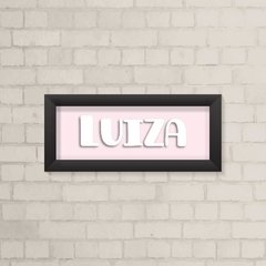 Quadro com Nome Rosa e Branco - comprar online