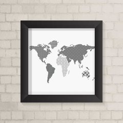 Quadro Casa Mapa Cinza - comprar online