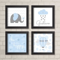 Kit de Quadros Be Happy Menino - comprar online