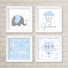 Kit de Quadros Be Happy Menino