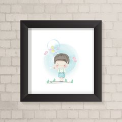 Quadro Infantil Menino e Balão - comprar online