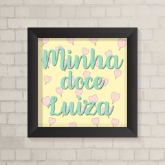 Quadro com Nome Doce fundo Amarelo - comprar online