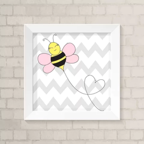 Quadro Infantil Abelhinha Menina