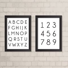 Kit de Quadros Alfabeto Preto e Branco - comprar online