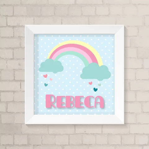Quadro com Nome Arco-Íris