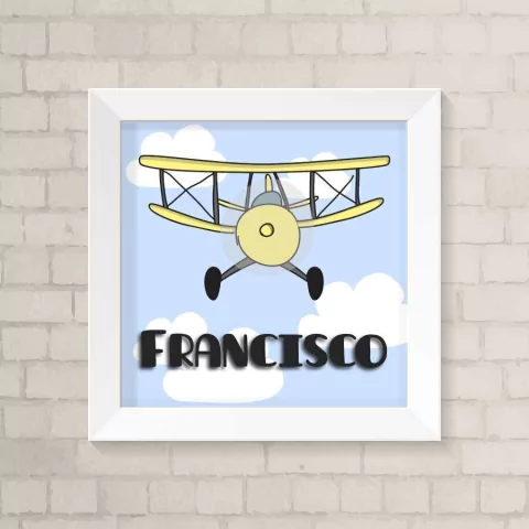 Quadro com Nome Avião