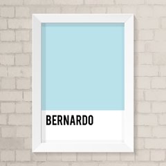 Quadro com Nome Pantone Azul