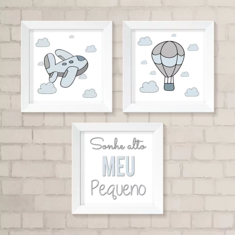 Kit de Quadros Avião e Balão