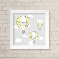 Quadro Infantil Balões Amarelo