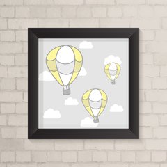 Quadro Infantil Balões Amarelo - comprar online