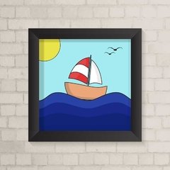 Quadro Infantil Barco à Vela - comprar online