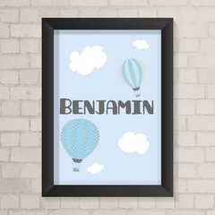 Quadro com Nome Balões - comprar online