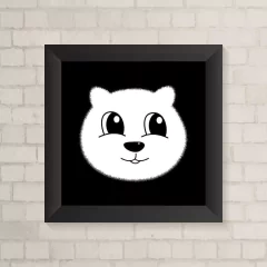 Quadro Infantil Bolinha Preto e Branco - comprar online