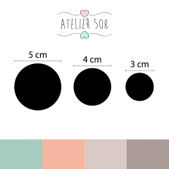 Adesivos Bolinhas Verde Laranja e Terrosos 3, 4 e 5cm - comprar online