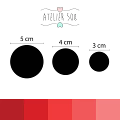 Adesivos Bolinhas Tons de Vermelho - comprar online