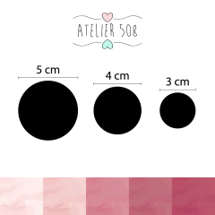 Adesivos Bolinhas Tons de Rosa Queimado Aquarela - comprar online