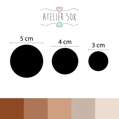 Adesivos Bolinhas Tons de Marrom - comprar online