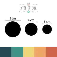 Adesivos Bolinhas tons Verde e Terrosos 3, 4 e 5cm - comprar online