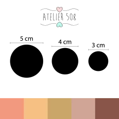 Adesivos Bolinhas Tons de Laranja e Terrosos - comprar online