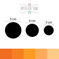 Adesivos Bolinhas Tons de Laranja - comprar online