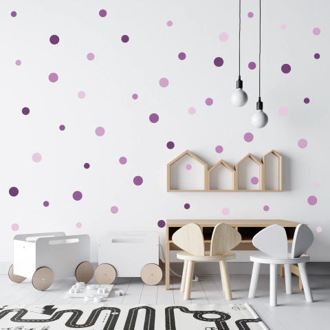 Adesivos Bolinhas Tons de Lilás