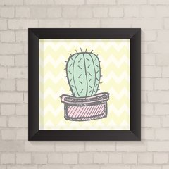 Quadro Infantil Cacto fundo Amarelo - comprar online