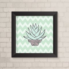 Quadro Infantil Cacto fundo Verde - comprar online