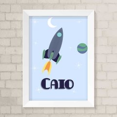 Quadro com Nome Foguete
