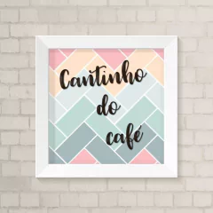 Quadro Casa Cantinho do Café Colorido