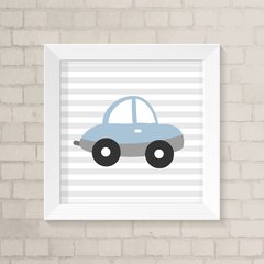 Quadro Infantil Carro fundo Listrado