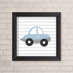 Quadro Infantil Carro fundo Listrado - comprar online