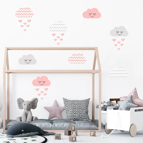 Adesivos Chuva de Amor Rosa