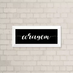 Quadro Casa Coragem fundo Preto