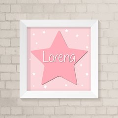 Quadro com Nome Estrela Menina