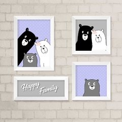 Kit de Quadros Família Urso