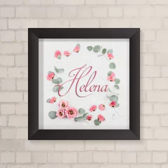 Quadro com Nome Floral - comprar online