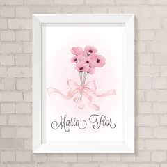 Quadro com Nome Flores
