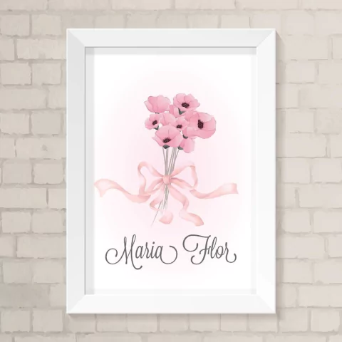Quadro com Nome Flores