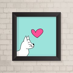 Quadro Infantil Gatinho e Coração - comprar online