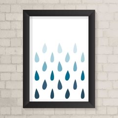 Quadro Infantil Gotinhas Azuis - comprar online